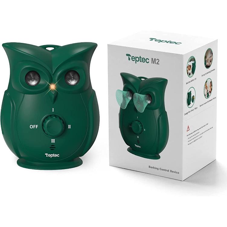 Dog Barking Control Devices with Dual Ultrasonic Speakers, Stronger Rechargeable Anti-Bark Device for Outdoor Waterproof and Indoor, Dog Barking