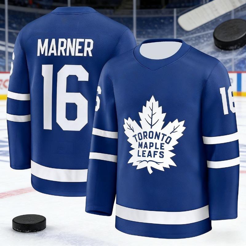 2026 Men's New Toronto Ice Hockey Training Jersey with 3D Print, Breathable, Moisture-Wicking Long-Sleeved T-Shirt Kids