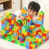 Children Building Houses Building Blocks Assembling Toy Montessori Early Education Toys Puzzle Collage Parent-child Game TMZ