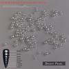 Pure White Nail Beads Rhinestone 1-6MM Mixed Size High Brightness Pearls 300-5000pcs/Bag for DIY Manicure Decor