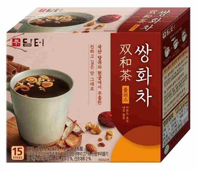 Damtuh Ssanghwa Tea Plus (Black Herbal Tea) 15 Sticks