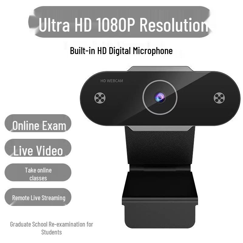 HD-Webcam mit integriertem Mikrofon für Desktop, Laptop und Live-Streaming.