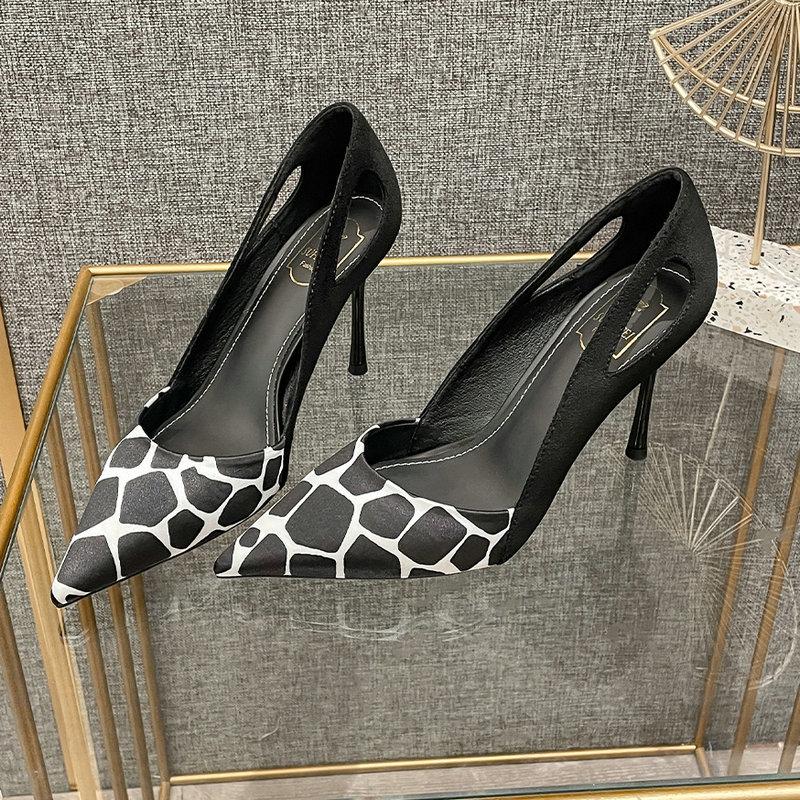 Mode Mode Damen Flachmund Damen Einzelne Schuhe 2024 Herbst Neu Stilettoabsätze Für Damen