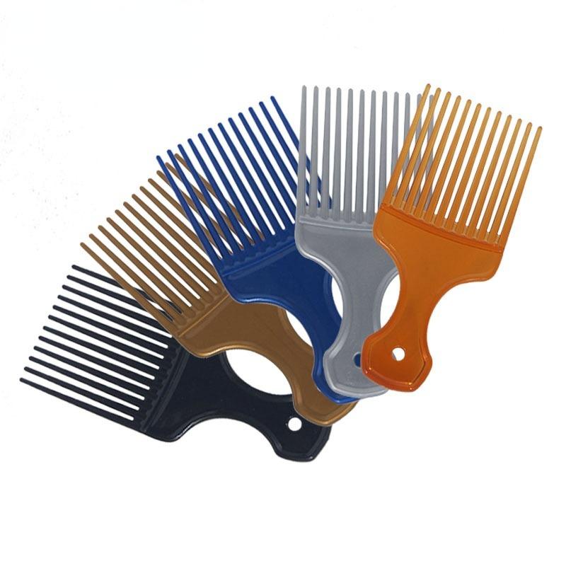 1 Stück Breite Zähne Bürste Pick Kamm Gabel Haarbürste Einsatz Haar Pick Kamm Kunststoff Getriebe Kamm Für Lockiges Afro Haar Styling Werkzeuge