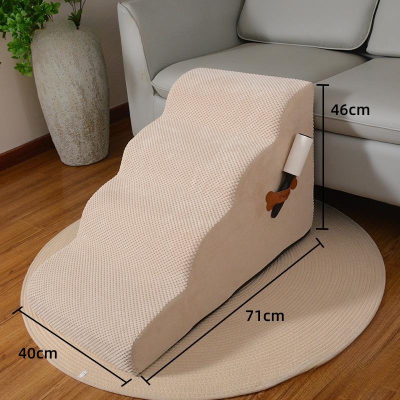 2-4 Pet Stairs for Dogs Washable Non Slip Dog Steps Ramp for Elderly Injured Pets Soft Foam Climbing Ladder Pet Stairs for Dogs