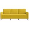 Vidaxl Sofa 3-Osobowa, Żółty, 180 Cm, Tapicerowana Aksamitem
