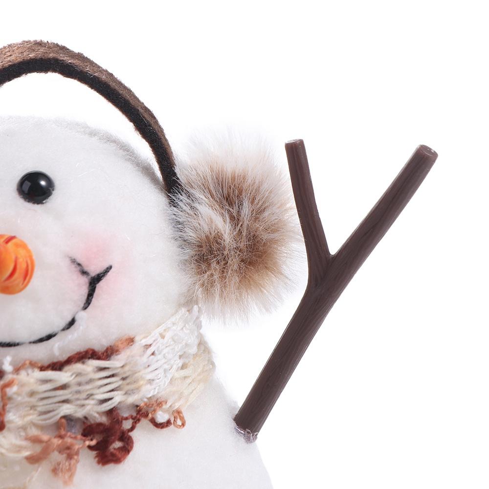 Illuminated Snowman Elk Glowing Toy Plaid Stripe Scarf Illuminated Snowman Lamp With Lights