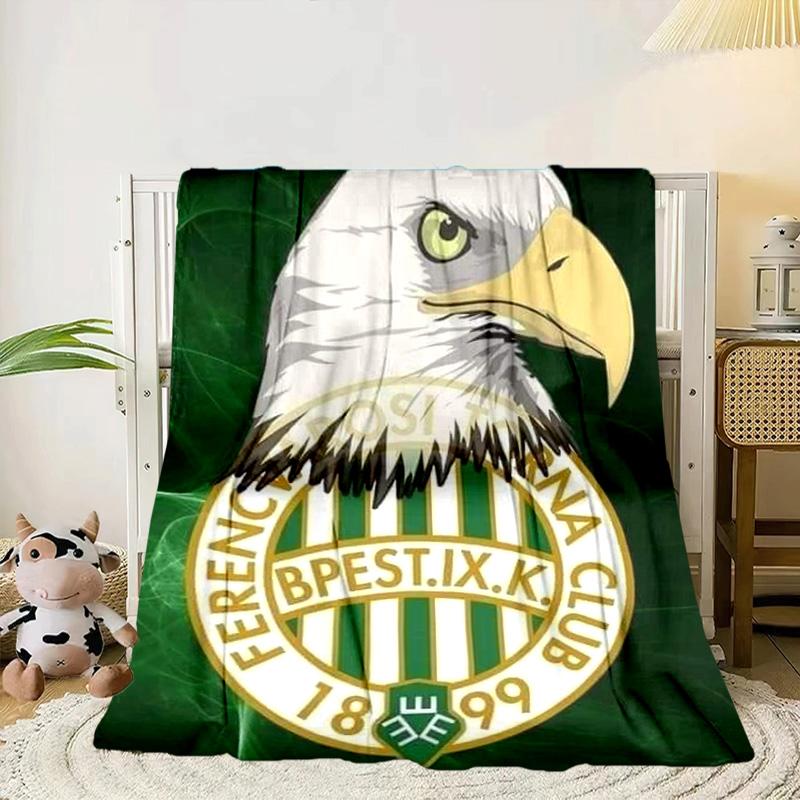 Ferencvárosi TC Calcio Coperta Portatile/Coperta Morbida Coperta da Letto Adatta per Viaggi Campeggio Soggiorni Uffici Divani Regali per Tifosi