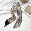New luxury Brand Model Small Silk Scarf Women Hair Band Bag Handbag Handle Ribbon Scarf Band Neck Scarves Neckerchief