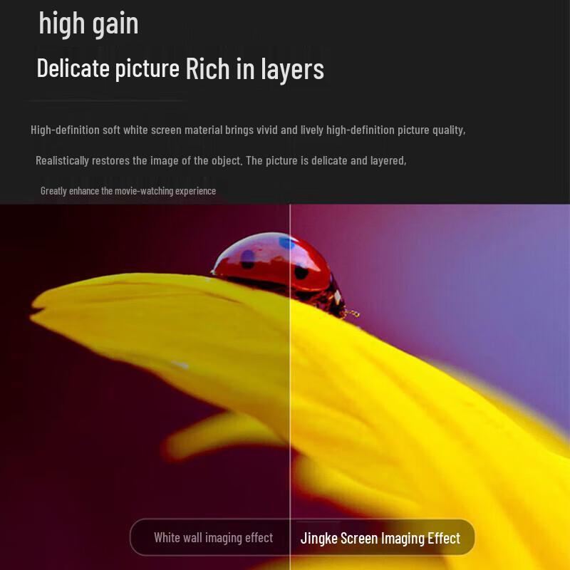Jingke G-W100 Borderless HD Soft Frame Projector Screen