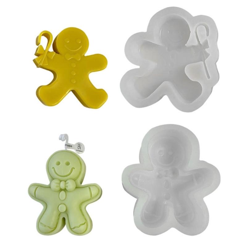 Lebkuchenmann Silikonform Weihnachten Fondantformen Vielseitige Herstellungsformen für Kuchen/Seifen/Schokolade/Kerzen/Kekse