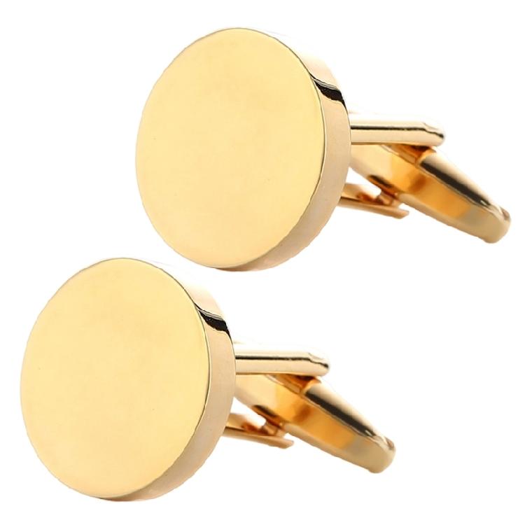 Round Cufflinks For Men Shirts Work Uniform Metal Cufflinks Decorative Shirt Cufflinks Cuffs Clip for Business Meeting
