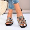 Slippers Crystal Luxury Women Slippers Summer Beach Flats Shoes Sandals Designer Casual Walking Shoes Brand Mujer Zapatos Slides
