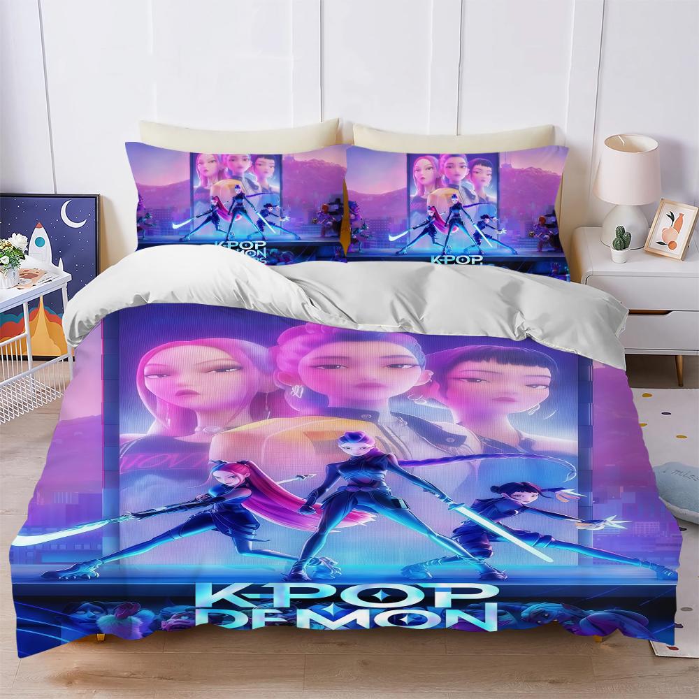 D-Demon H-Hunters Bedding ste Mira Zoey Rumi Duvet Cover Set Cotton Bed 3 Piece Summer Comfortable Student Dormitory Home