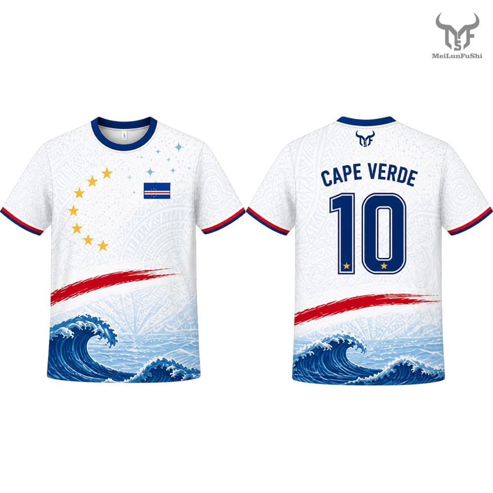 2026 New Cape Verde Flag Printed T-shirt Men And Women Quick Dry Breathable Outdoor Sports Jersey Summer Casual Football Tee