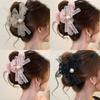 Back of Head Women Hair Clip Mesh Bow Shark Clip New Hair Claws  Hair Accessory