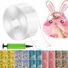 Kit de bule de bandă nano, bule de plastic cu bandă dublă, baloane cu bule super elastice cu umflator și pachet de 20 de umplere cu bule