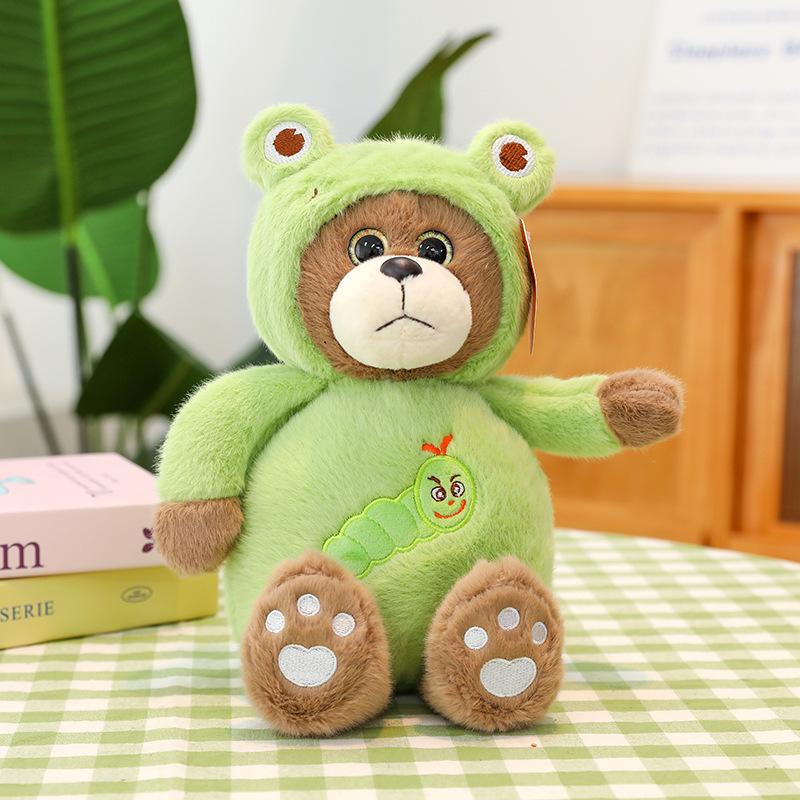 Cute Turn Into a Bear Doll Doll Creative Rabbit Dinosaur Turn Into a Teddy Bear Plush Toy Sleeping Pillow