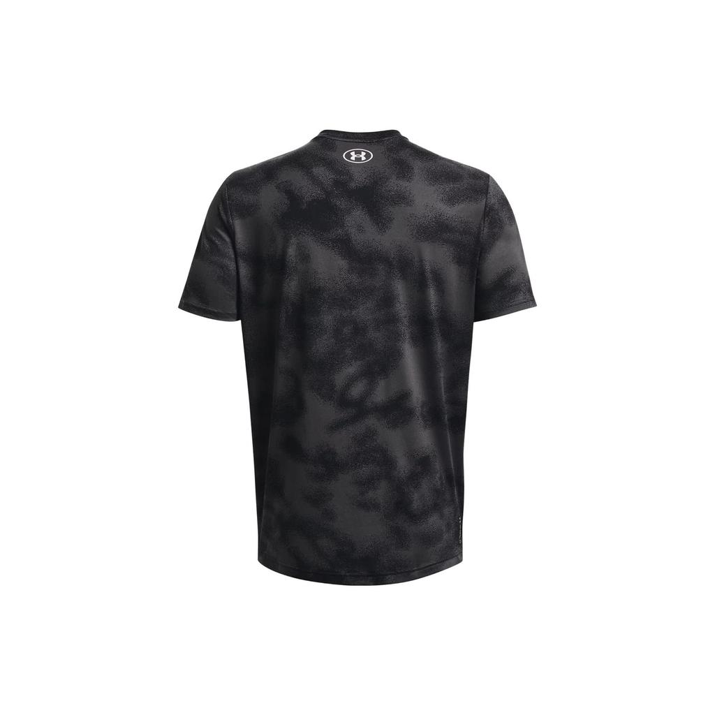Under Armour RUSH T-Shirts Herren Schwarz Rundhals Mäßig Gerader Schnitt 1376792-001