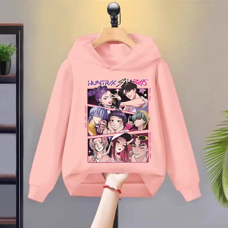 2025 New Kpop Witch Hunt Children's Hoodie Girls' Spring and Autumn Hooded Sportswear Fashion Versatile Top