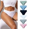 Cotton Underwear for Women Sexy Low Rise Ribbed Hipster Bikini Panties Full Coverage Breathable Cheeky Briefs