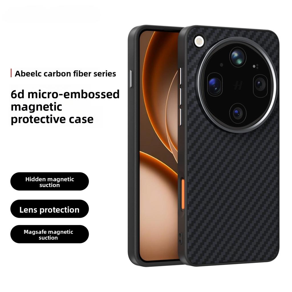 For Magsafe Magnetic Wireless Charge Phone Case for Oppo Find X9 Ultra X9 X8 Pro X8S+ Carbon Fiber Leather Protective Cover