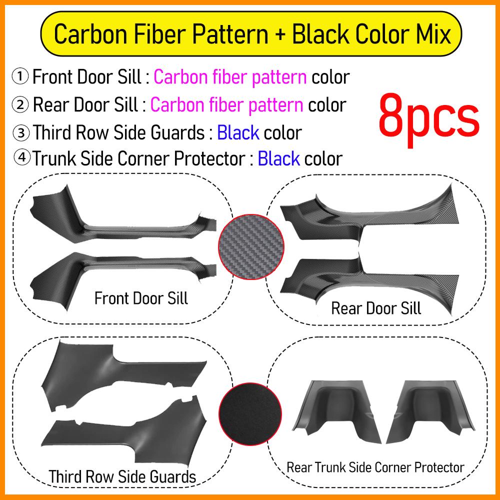 Door Sill Protector for Tesla Model YL Y L 2026 Accessories Anti-Kick Door Sill Guards Seat Slide Rail Pad Trunk Side Cover Mats
