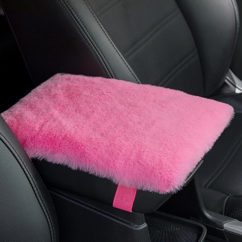 SEG Direct Auto Center Console Cover, Furry Car Armrest Cover, Soft Fluffy Middle Console Pad, Car Armrest Seat Box Cover For Women Men, Universal