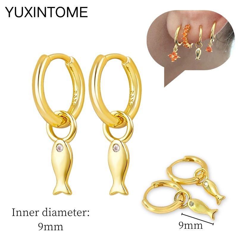 925 Sterling Silver Needle Vintage Square Round Pendant Earrings For Women Crystal Shell Geometric Earrings Fashion Jewelry