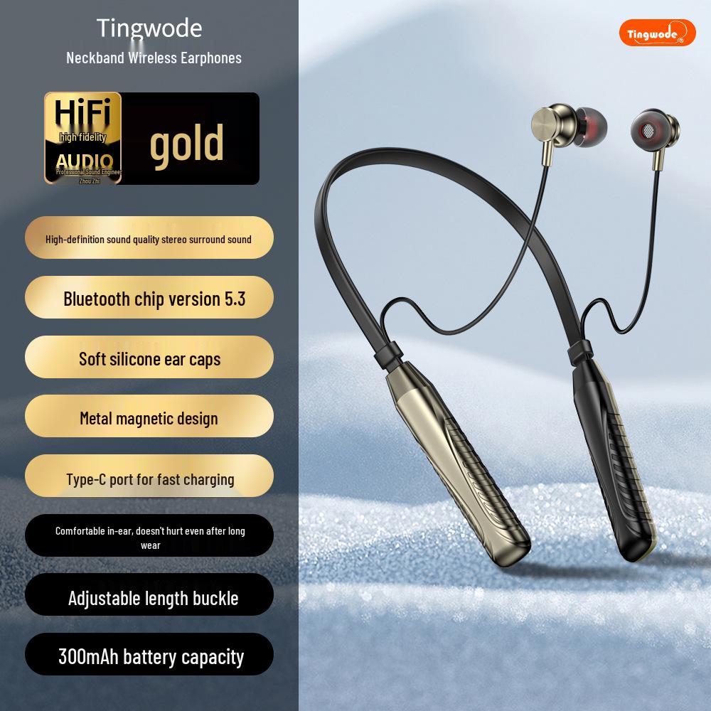 Top-Selling Neck-Hanging Wireless Headphones with HD Sound, Power Display, and Long Battery Life