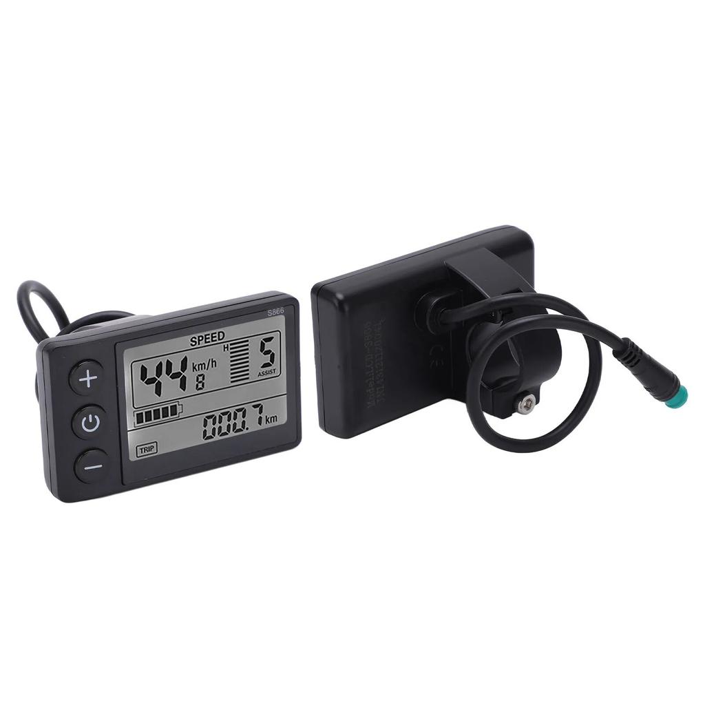 24V 36V 48V Electric Bike S866 LCD Display Meter Control Panel With Waterproof/SM Plug E-bike Parts