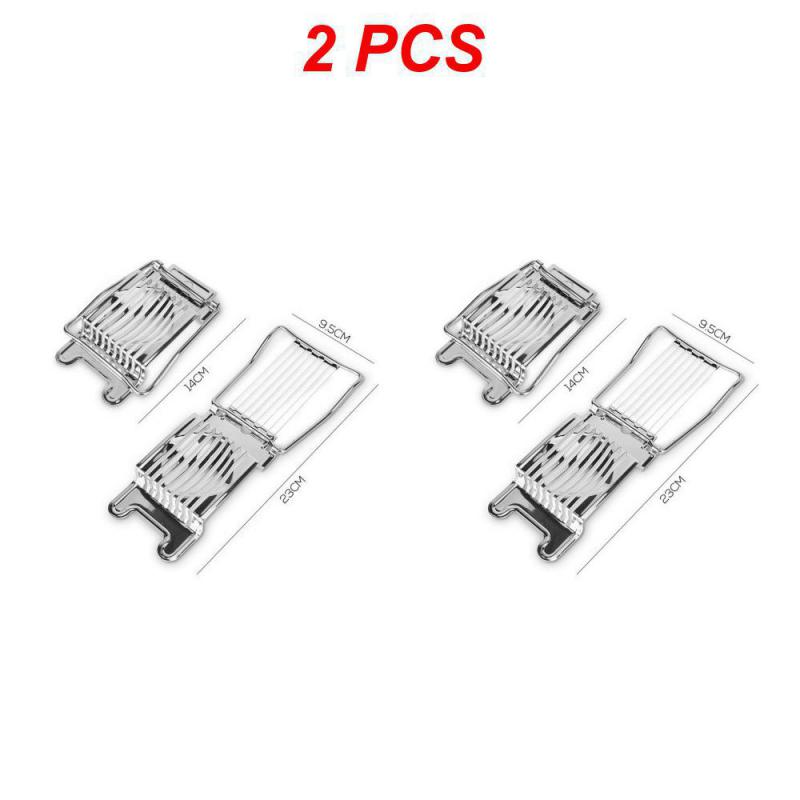 Multifunksjonelle eggskjærere i rustfritt stål Fancy splitter Eggskjæreverktøy Hjem To-i-ett eggskjærer Kjøkkenutstyr