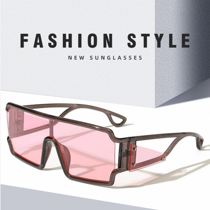 

Женские солнцезащитные очки Защита от солнца Защита от ультрафиолета Мода Личность Future Sense Солнцезащитные очки в стиле хип-хоп Мужские уличные очки вогнутой формы для путешествий