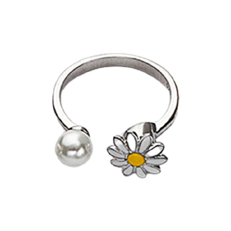 

3 Color Daisy Flower Rotating Ring Anxiety Ring Adjustable Size For Girlfriend 1