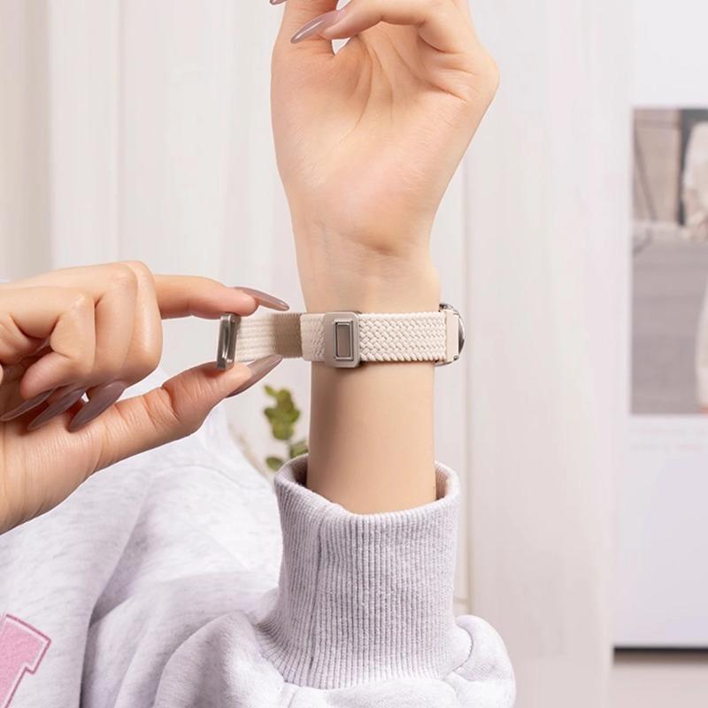 Nylon Braided Band for Xiaomi Watch 10/9/8 Magnetic Loop Band for Miband 10 9 8 NFC Sport Bracelet Smartwatch Replacement