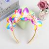 1PC Women Girls Flower Headbands Wedding Party Headdress Hair Accessories For Bridal Floral Satin Hairbands Headwear