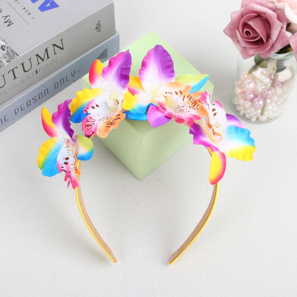 1PC Women Girls Flower Headbands Wedding Party Headdress Hair Accessories For Bridal Floral Satin Hairbands Headwear