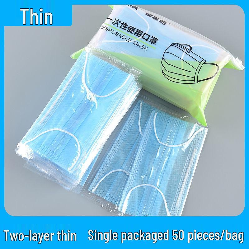 Ultra-dünne atmungsaktive Einwegmasken: Ein- oder dreilagig, Unisex, Einzeln verpackt, Erhältlich in Weiß oder Schwarz