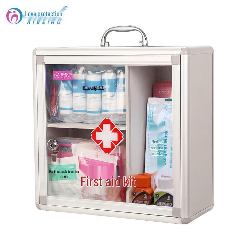 Wall-Mounted Lockable First Aid & Medicine Storage Box