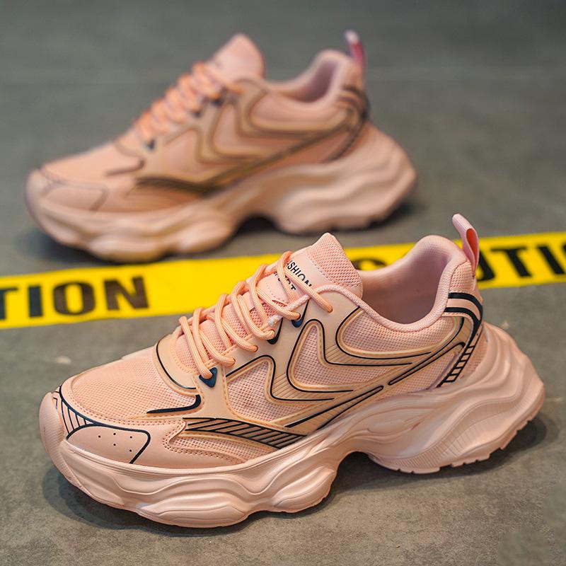 Large size running shoes men's summer new retro dad shoes breathable fashion shoes casual sports shoes men