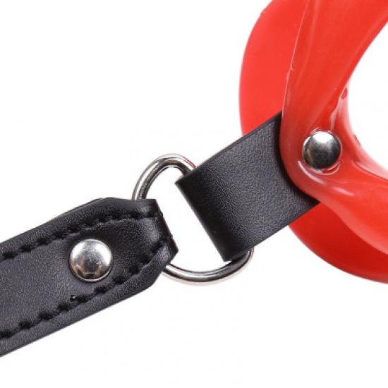 Cheap price rubber oral open lips shaped mouth gag for women bdsm SM bondage sexy mouth gags sex