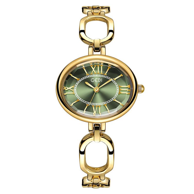 Medieval Niche Oval Women'S Watch Retro Roman High-Value Waterproof Quartz Watch Women'S Bracelet Watch