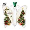 Transparenter Acryl-Weihnachtsanhänger Geldhalter-Schmuckstück, Bargeld-Hänge-Dekoration mit Vintage-Feiertags-Überraschung Schmetterlingsdruck, Partyzubehör