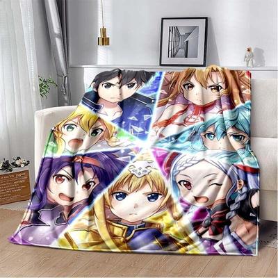 Asuna Sword Art Online 3D sztuka drukowana koc polarowy na łóżka piesze wycieczki piknik gruba kołdra narzuta koc polarowy