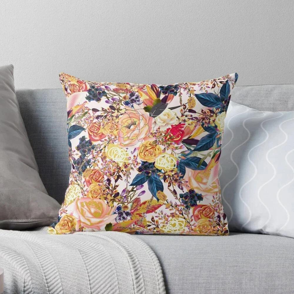 Home Decor Pillow Cover Tropical Fruit Plant Flower Pattern Print Office Sofa Luxury Cushion Cover