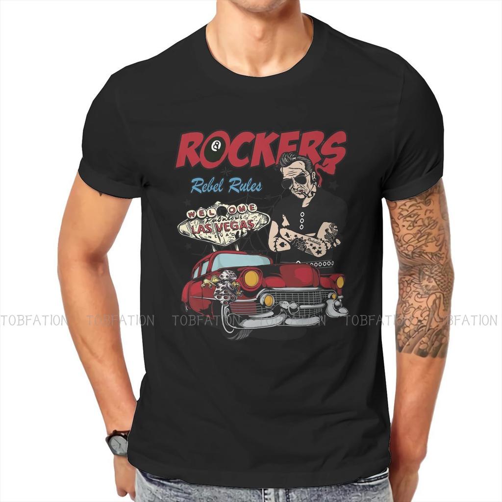 ZX 50s Rockabilly Sock Hop Rock and Roll Vintage Doo Wop 60s Rocker T Shirt Grunge High Quality Tshirt Oversized ONeck Men Clothes