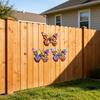 Decorazione Murale a Farfalla in Metallo Resistente alle Intemperie Uso Esterno Ferro Durevole Lavorazione Piatta 2D Colori Vivaci Stampati UV Facile da Montare Giardino Patio