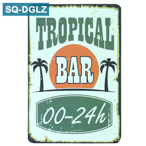 [SQ-DGLZ]Bar Open Time Metal Sign Bar Wall Decor Vintage Metal Crafts Home Decor Painting Plaques Art Poster