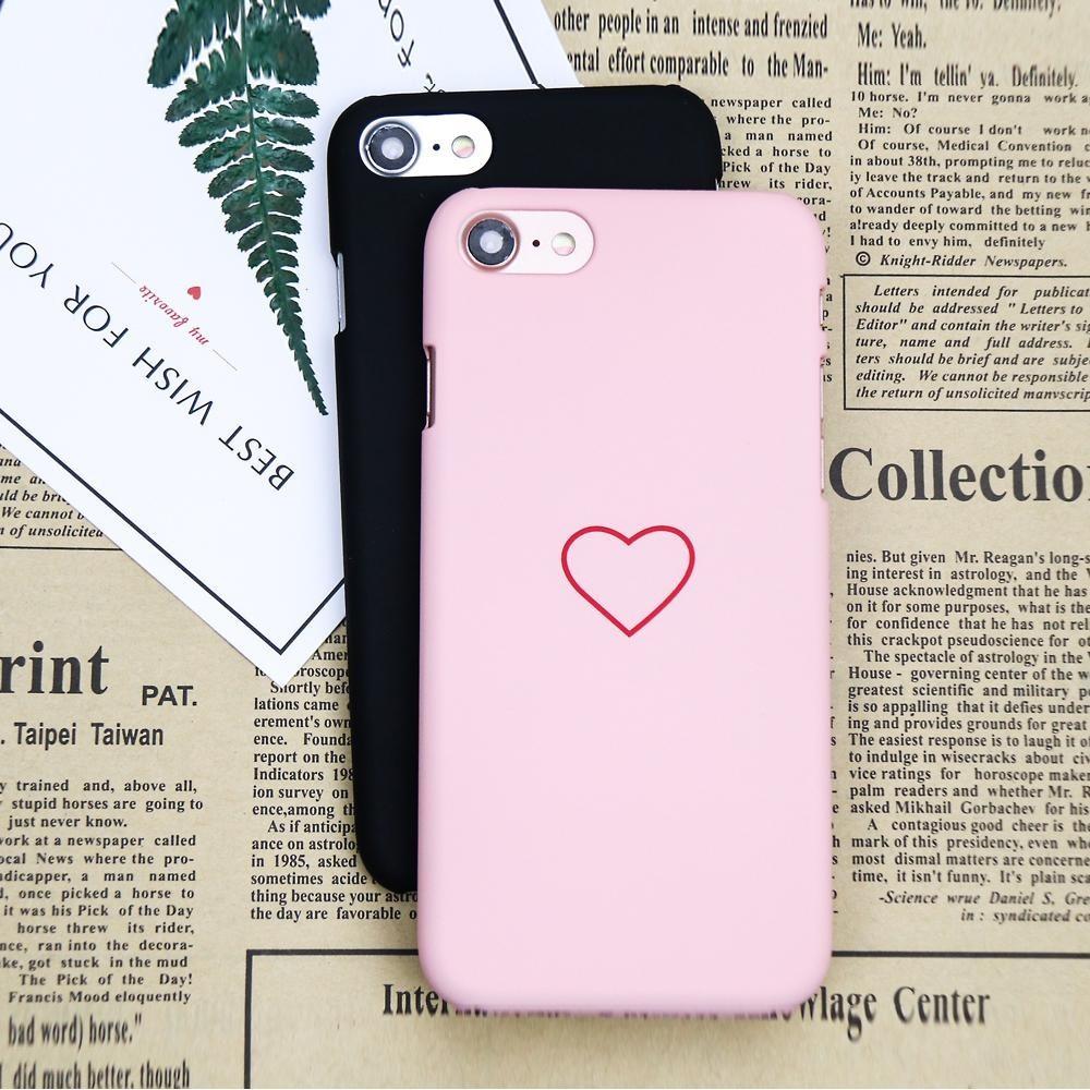 6 7 Iphone 6s Plus 5s Se Couple Painting Love Heart Phone Ultrathin Phone Case