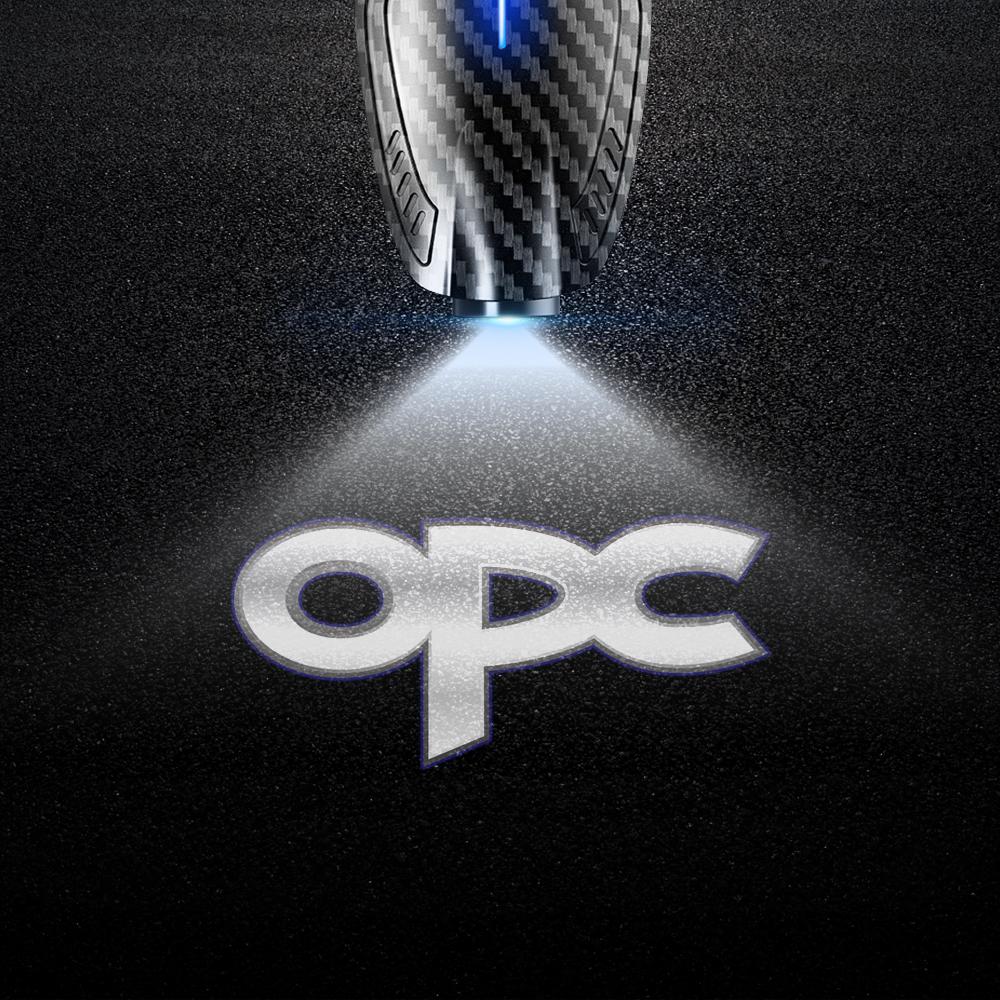 2pcs USB Rechargeable OPC Line Logo Car Door HD LED Lamps Projector Courtesy Welcome Lights For Opel Zafira Insignia Mokka Regal